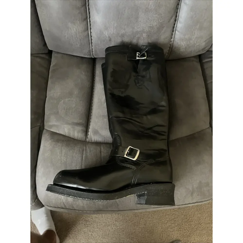 Chippewa Baden Trooper Made In USA 71418 Mens Black Motorcycle Boots 8.5D - Picture 13 of 16